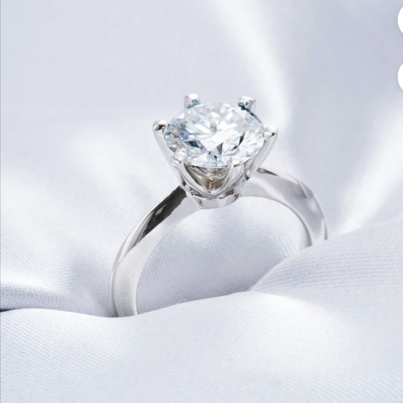 Francis Claire Jewelry - Moissanite Ring 2.55 ct DEF - Engagement Solitaire Size 7 solitaire gemstone